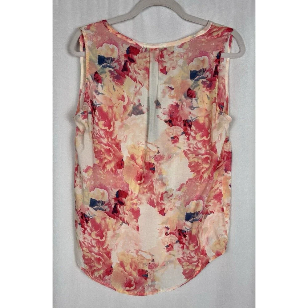 Willi Smith Women’s Size Medium Multicolored Sleeveless Pleated Blouse - Picture 2 of 7